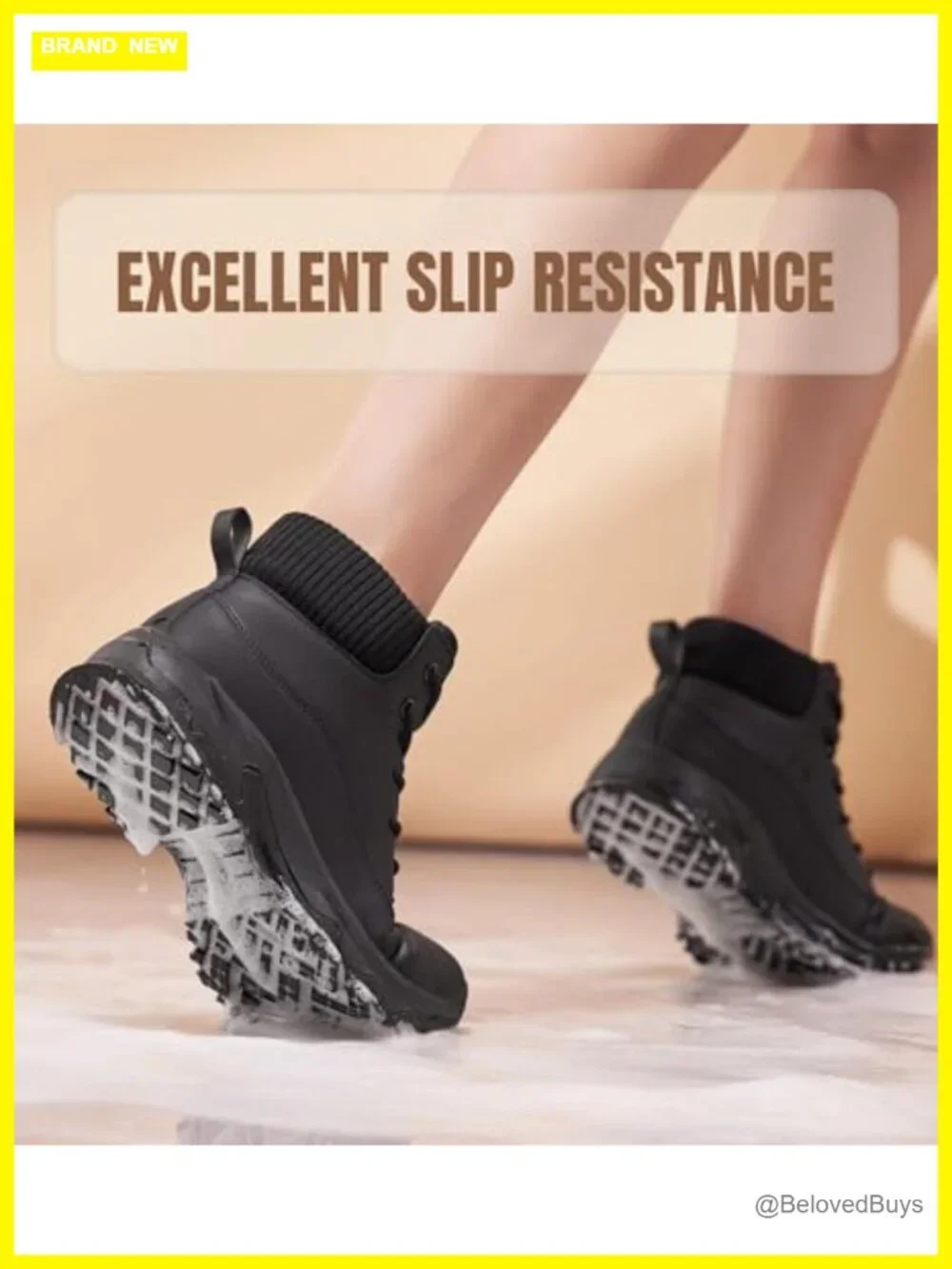 Non Slip Work Boots Waterproof Slip-Resistant Ankle Booties Chef Kitchen Shoes